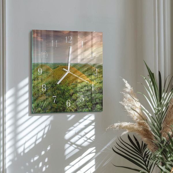 Square wall clock Landscape