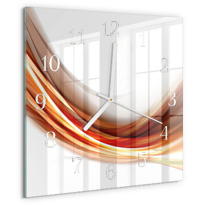 Square wall clock Abstract Lines