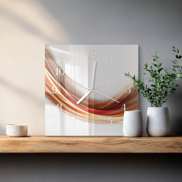 Square wall clock Abstract Lines