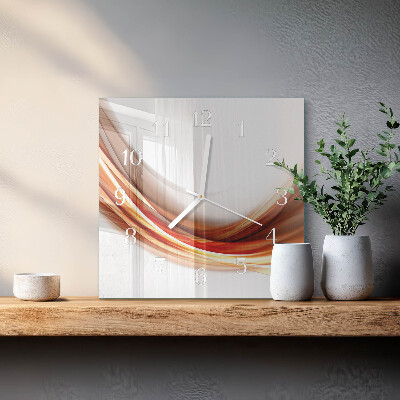 Square wall clock Abstract Lines