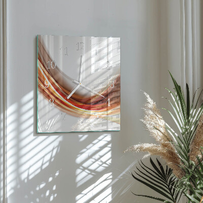 Square wall clock Abstract Lines