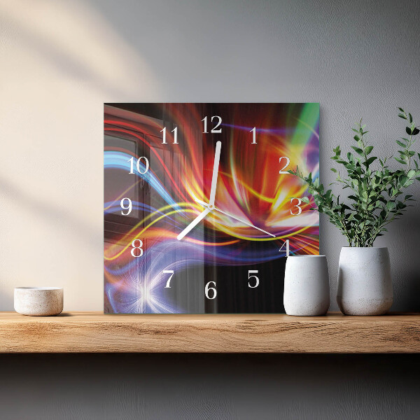 Square wall clock Abstract Art
