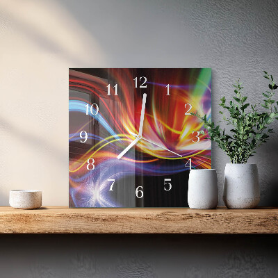 Square wall clock Abstract Art