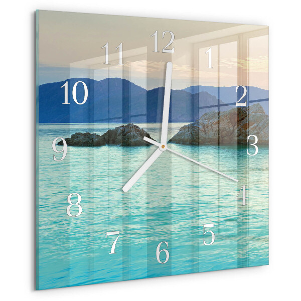 Square wall clock Sea Island