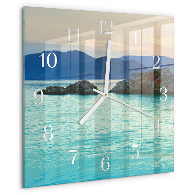Square wall clock Sea Island