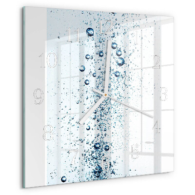 Square wall clock Water