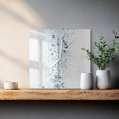 Square wall clock Water