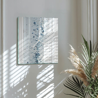 Square wall clock Water