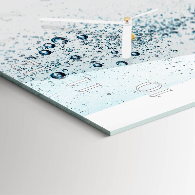 Square wall clock Water