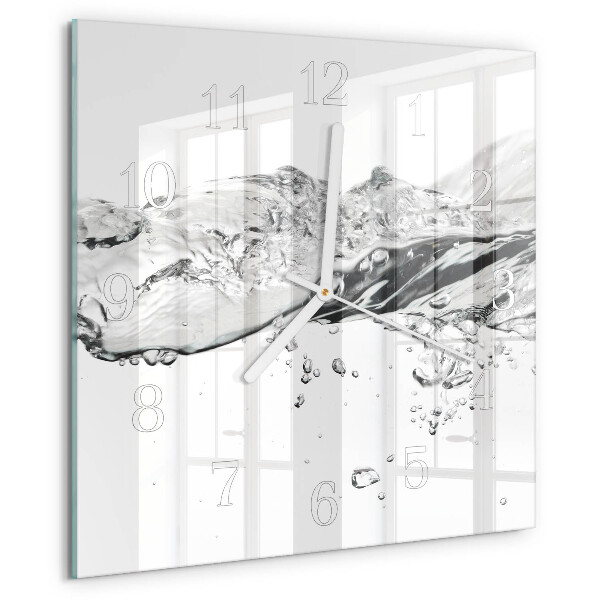 Square wall clock Water