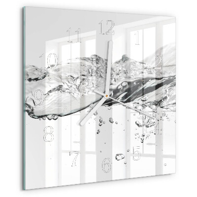 Square wall clock Water