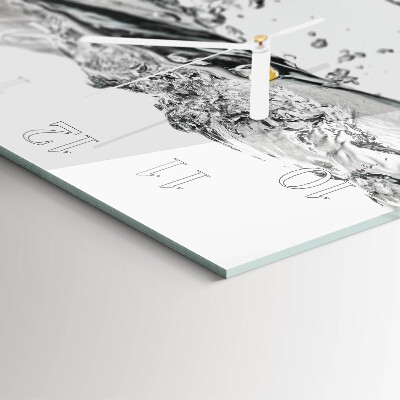 Square wall clock Water
