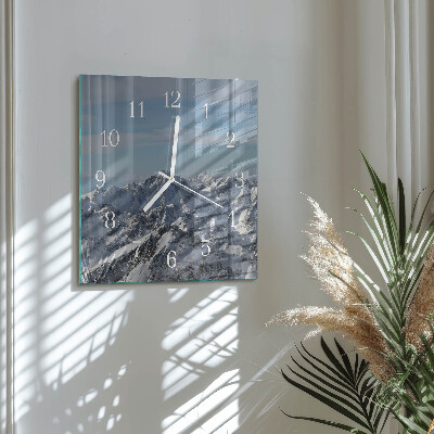 Square wall clock Mountains