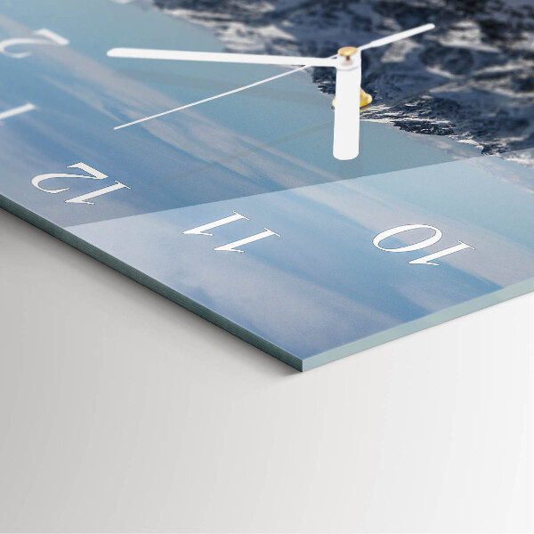 Square wall clock Mountains