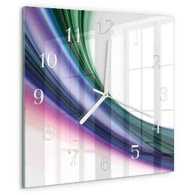 Square wall clock Abstract Lines