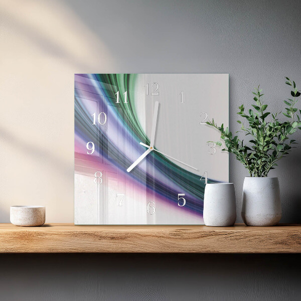Square wall clock Abstract Lines