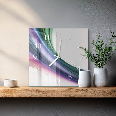 Square wall clock Abstract Lines