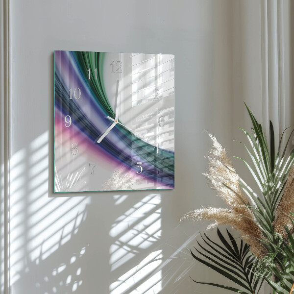 Square wall clock Abstract Lines