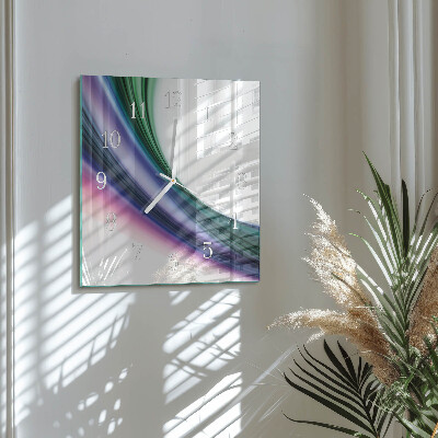Square wall clock Abstract Lines