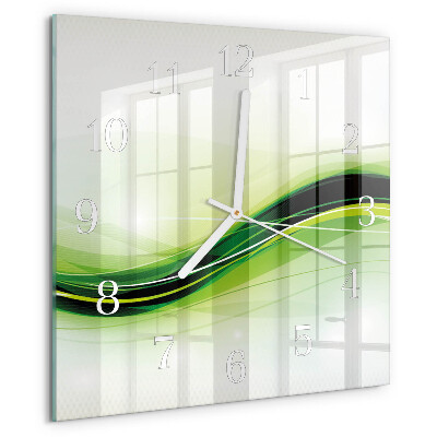 Square wall clock Abstract Lines