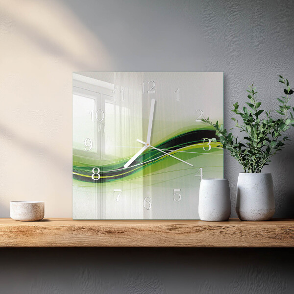 Square wall clock Abstract Lines