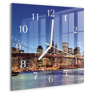 Square wall clock Horizontal Bridge