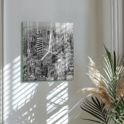 Square wall clock Horizon