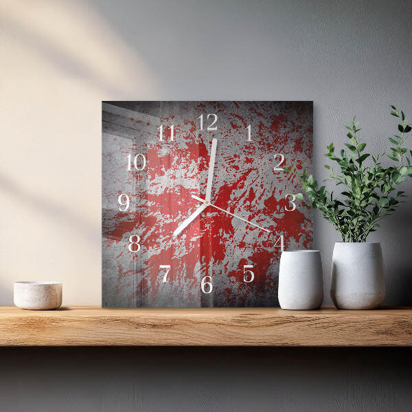 Square wall clock Stains
