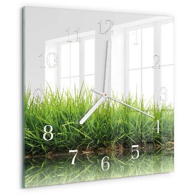 Square wall clock Grass