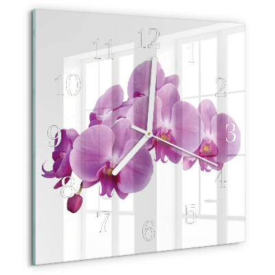 Square wall clock Orchid