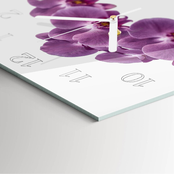 Square wall clock Orchid