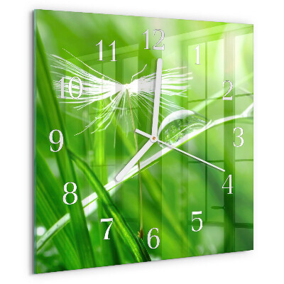 Square wall clock Grass