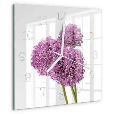 Square wall clock Flower