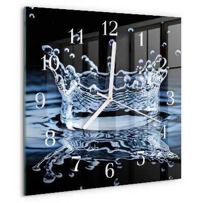 Square wall clock Water