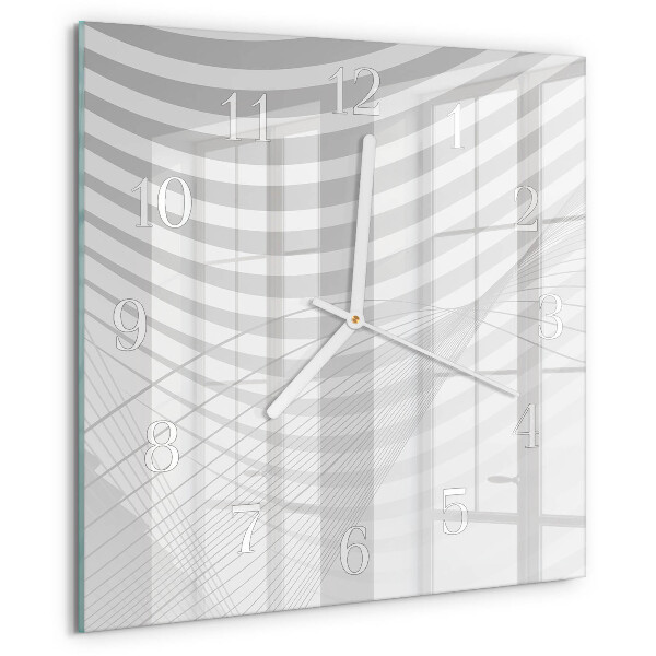 Square wall clock Abstract Lines