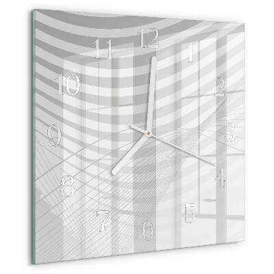 Square wall clock Abstract Lines