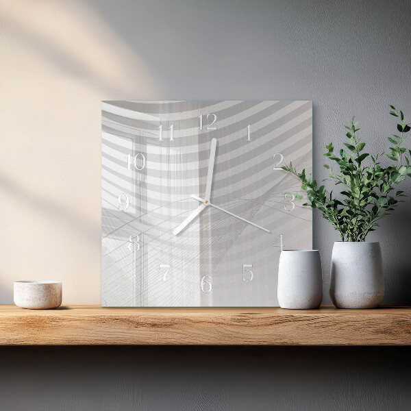 Square wall clock Abstract Lines