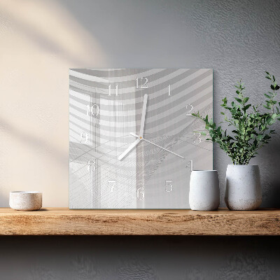 Square wall clock Abstract Lines