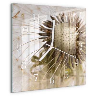 Square wall clock Dandelion