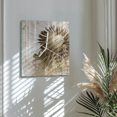 Square wall clock Dandelion