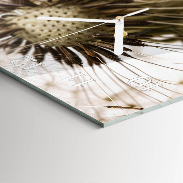 Square wall clock Dandelion