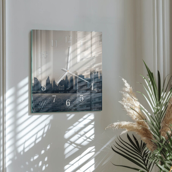 Square wall clock Horizon