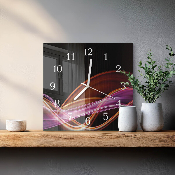 Square wall clock Abstract Art