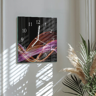 Square wall clock Abstract Art