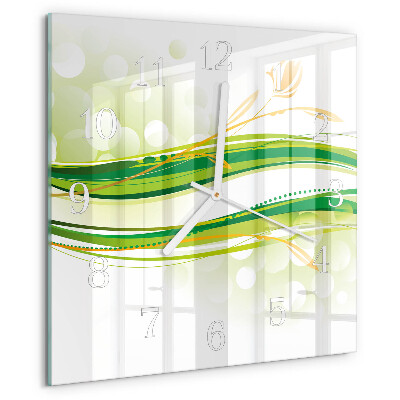 Square wall clock Abstract Lines
