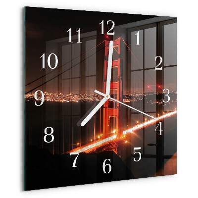 Square wall clock Bridge