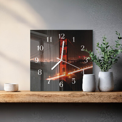 Square wall clock Bridge