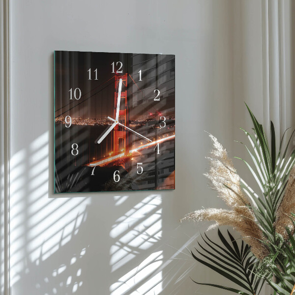 Square wall clock Bridge