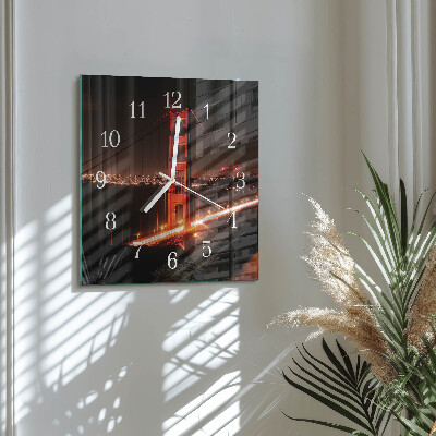 Square wall clock Bridge