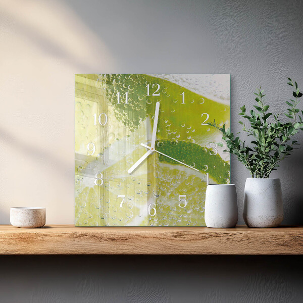Square wall clock Limewater